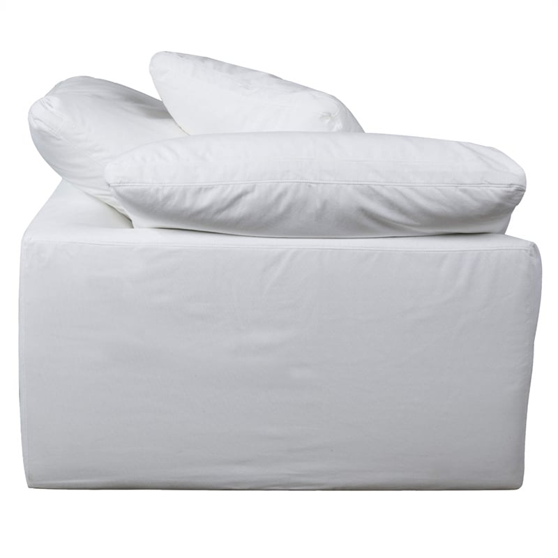 Puff 4 Pc Slipcovered Modular Sectional Sofa Performance Fabric White