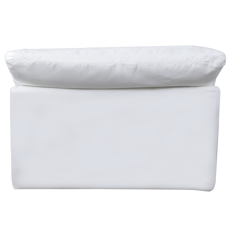 Puff 4 Pc Slipcovered Modular Sectional Sofa Performance Fabric White
