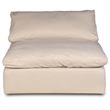 Sunset Trading Puff 4 Pc Slipcovered Sectional Sofa Performance Fabric Tan