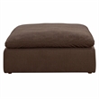Puff 4 Pc Slipcovered Modular Sectional Sofa Performance Fabric Brown
