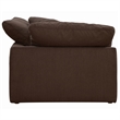 Puff 4 Pc Slipcovered Modular Sectional Sofa Performance Fabric Brown