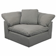 Puff 4 Pc Slipcovered Modular Sectional Sofa Performance Fabric Gray