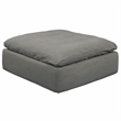 Puff 4 Pc Slipcovered Modular Sectional Sofa Performance Fabric Gray