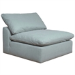 Puff 5 Pc Slipcovered Modular Sectional Sofa Performance Fabric Ocean Blue