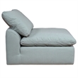 Puff 5 Pc Slipcovered Modular Sectional Sofa Performance Fabric Ocean Blue