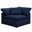 Puff 5 Pc Slipcovered Modular Sectional Sofa Performance Fabric Navy Blue