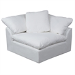 Puff 5 Pc Slipcovered Modular Sectional Sofa Performance Fabric White