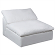 Puff 5 Pc Slipcovered Modular Sectional Sofa Performance Fabric White