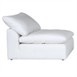 Puff 5 Pc Slipcovered Modular Sectional Sofa Performance Fabric White