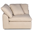 Puff 5 Pc Slipcovered Modular Sectional Sofa Performance Fabric Tan