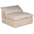 Puff 5 Pc Slipcovered Modular Sectional Sofa Performance Fabric Tan