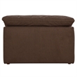 Puff 5 Pc Slipcovered Modular Sectional Sofa Performance Fabric Brown