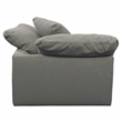 Puff 5 Pc Slipcovered Modular Sectional Sofa Performance Fabric Gray