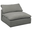 Puff 5 Pc Slipcovered Modular Sectional Sofa Performance Fabric Gray