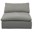 Puff 5 Pc Slipcovered Modular Sectional Sofa Performance Fabric Gray