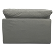 Puff 5 Pc Slipcovered Modular Sectional Sofa Performance Fabric Gray