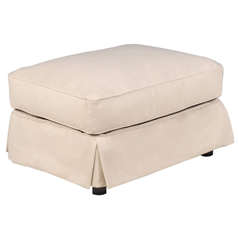 Horizon 4PC Slipcovered Living Room Sofa Set in Tan Washable Performance Fabric