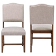 Simply Brook 6PC Extension Dining Set Performance Fabric Chairs Bench Brown Wood