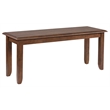 Simply Brook 6PC Extension Dining Set Performance Fabric Chairs Bench Brown Wood