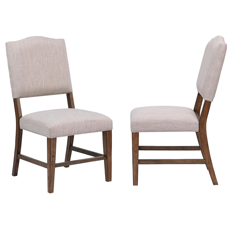Simply Brook 6PC Extension Dining Set Performance Fabric Chairs Bench Brown Wood