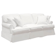 Horizon 3PC Slipcovered Sofa Chair Ottoman Set White Washable Performance Fabric