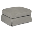 Horizon 3PC Slipcovered Sofa Chair Ottoman Set Gray Washable Performance Fabric