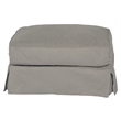 Horizon 3PC Slipcovered Sofa Chair Ottoman Set Gray Washable Performance Fabric
