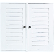 Sunset Trading Cottage Shutter Door Credenza White/Gray Solid Wood No Assembly