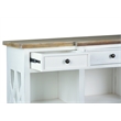 Sunset Trading Lattice Display Console White Brown Solid Wood Fully Assembled