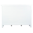 Sunset Trading Lattice Display Console White Brown Solid Wood Fully Assembled