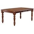 Andrews 7PC Rectangle Extending Dining Set w Windsor Chairs Chestnut Brown Wood