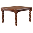 Andrews 7PC Rectangle Extending Dining Set w Windsor Chairs Chestnut Brown Wood