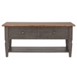 Sunset Trading Dakota Rectangular Coffee Table w Drawers Shelf Brown Gray Wood