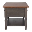 Sunset Trading Dakota Rectangular Coffee Table w Drawers Shelf Brown Gray Wood