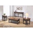 Sunset Trading Dakota 4PC Rectangle Coffee Table Set w Console Brown Gray Wood
