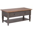 Sunset Trading Dakota 4PC Rectangle Coffee Table Set w Console Brown Gray Wood