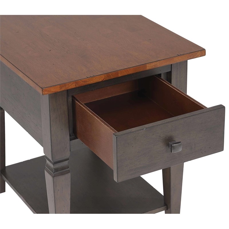 Sunset Trading Dakota 4PC Rectangle Coffee Table Set w Console Brown Gray Wood