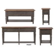 Sunset Trading Dakota 4PC Rectangle Coffee Table Set w Console Brown Gray Wood
