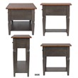Sunset Trading Dakota 4PC Rectangle Coffee Table Set w Console Brown Gray Wood
