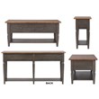 Sunset Trading Dakota 4PC Rectangle Coffee Table Set w Console Brown Gray Wood