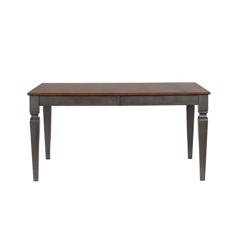 Dakota 10PC 60-78-in Rectangle Expand Dining Table Set w Buffet Brown Gray Wood