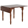 Sunset Trading 3PC 34-48-in Rectangle Dropleaf Dining Set Black Brown Solid Wood