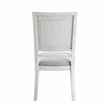 Sunset Trading Dover Upholstered Dining Side Chairs Cerused White Wood Set of 2