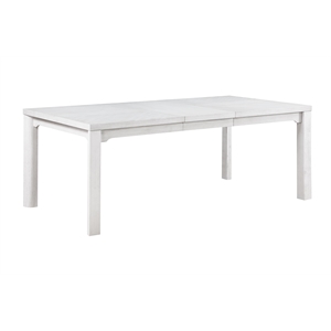 Sunset Trading Dover 60-78-96&quot Rectangular Expandable White Wood Dining Table