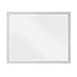 Sunset Trading Dover Rectangular Beveled Glass Mirror in Cerused White Oak Wood