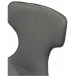 Echo Faux Leather Dark Gray Dining Chairs Black Legs Set of 4 Kitchen Sidechairs