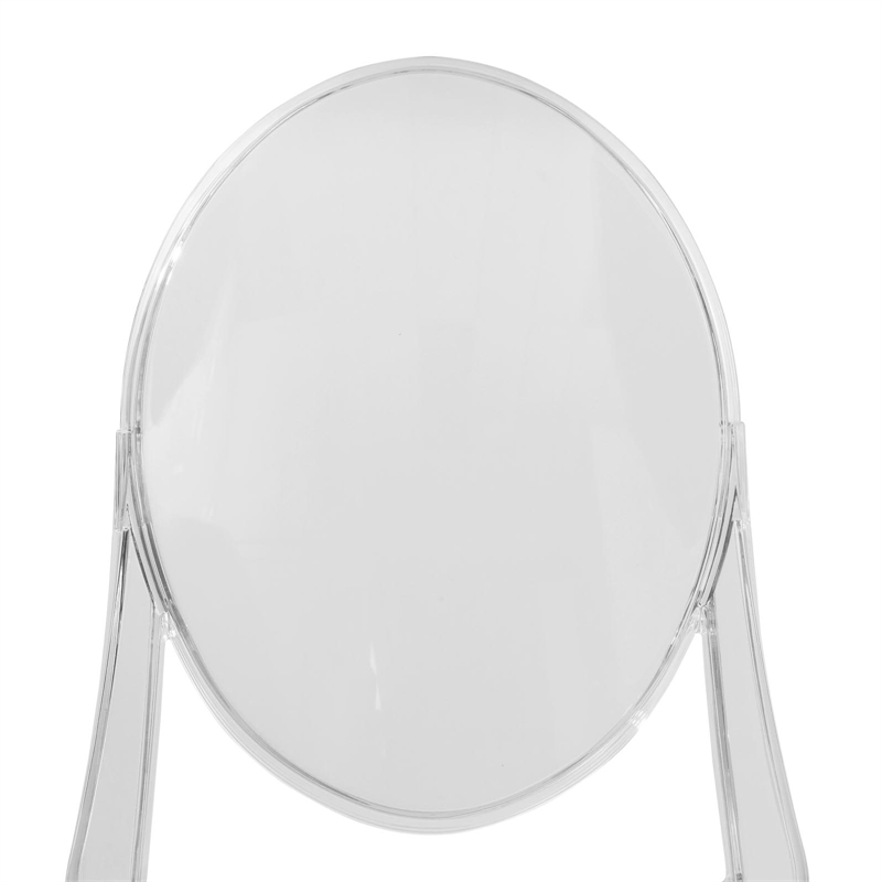 LeisureMod Marrion Modern Acrylic Dining Chair in Clear Set of 4