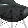 LeisureMod Dover Dining Side Chair With Acrylic Eiffel Base in Black