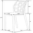 LeisureMod Dynamic Plastic Dining Side Chair Honeycomb Design in Red Set of 4