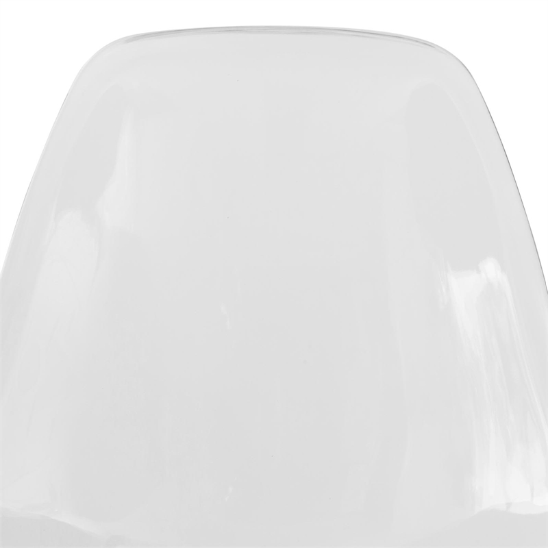 LeisureMod Cresco Modern Eiffel Base Dining Side Chair in Clear
